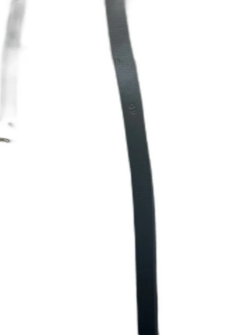 Versace Black Leather Skinny Medusa Belt 1cm Gold 40 Italy